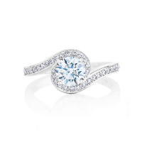 DE BEERS CARESS DIAMOND ENGAGEMENT RING